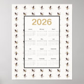 2026 Full Year Bees Calendar ポスター (正面)
