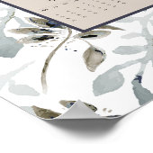 2026 Full Year Calendar Leaves Botanical ポスター (角)