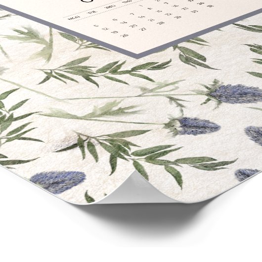 2026 Full Year Calendar Thistle ポスター (角)