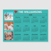 2026 Fun Colorful Calendar Photo Collage Magnet (正面)