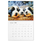 2026 Funny Lazy Sleepy Dog Puppy Antianxiety Gift カレンダー (1月 2026)
