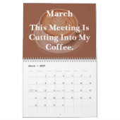 2026 Funny Office Coffee Chaos カレンダー (3月 2027)
