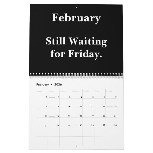 2026 Funny Office – Inbox Humor カレンダー (2月 2026)