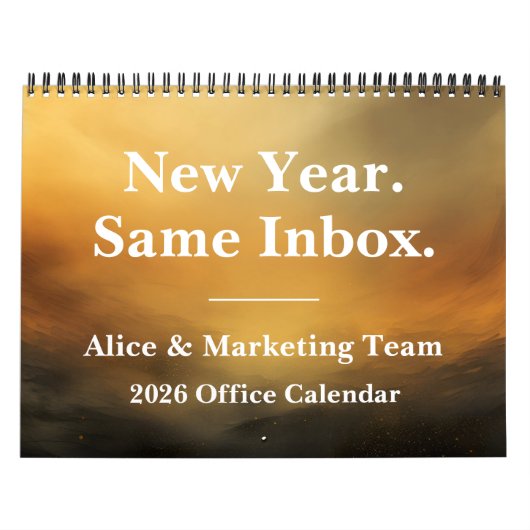 2026 Funny Office Inbox Humor カレンダー (カバー)