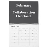 2026 Funny Office Team Life Humor カレンダー (2月 2027)