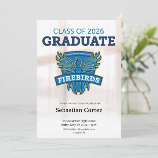 2026 FVHS Graduation Announcement (Light) 案内状 (スタンド正面)