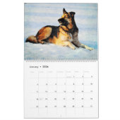 2026 German Shepherd Alsatian Dog Lover GSD Gift カレンダー (1月 2026)