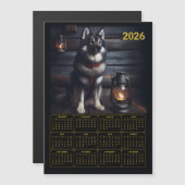 2026 German Shepherd Calendar Rustic Cabin (正面/裏面)