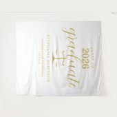 2026 Gold Graduate Law School Graduation Backdrop タペストリー (正面(横))