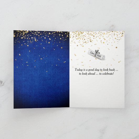 2026 Gold Graduation Laurel Wreath   カード (内部)