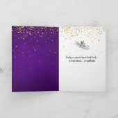 2026 Gold Graduation Laurel Wreath On Purple カード (内部)