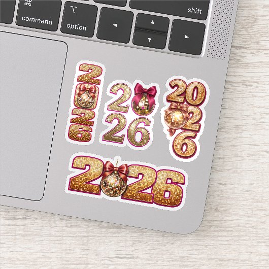 2026 Golden Disco Ball New Year Sticker Set シール (詳細)