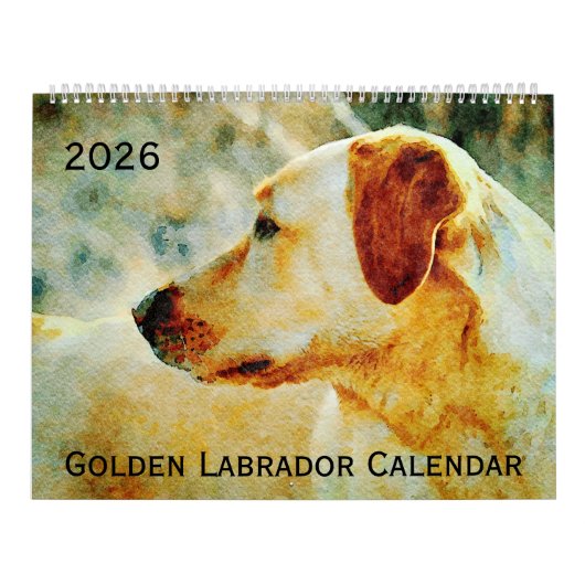 2026 Golden Labrador Dog Lovers Gift Lab Mama Gift カレンダー (カバー)