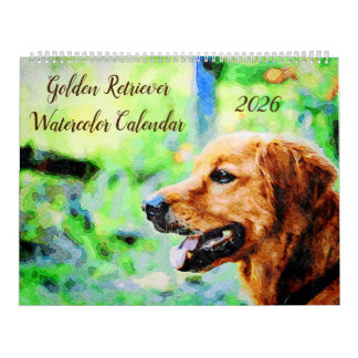 2026 Golden Retriever Dogs Golden Owner gift カレンダー