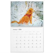 2026 Golden Retriever Dogs Golden Owner gift カレンダー (1月 2026)