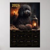 2026 Goldendoodle with Lantern and Candle Calendar ポスター (正面)