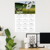 2026 Golf Calendar with Tee-Off Photography ポスター (ホームオフィス)