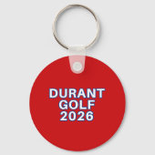 2026 GOLF - DURANT LIONS RED FLORAL キーホルダー (裏面)