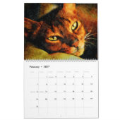 2026 Gorgeous Abyssinian Cat Lovers Gift カレンダー (2月 2027)