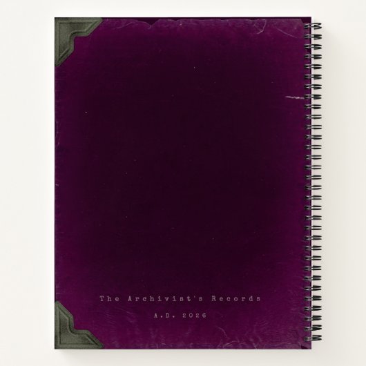 2026 Gothic Scholar Observations Ledger ノートブック (裏面)