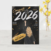 2026 Graduation Card for Her カード (黄色い花)