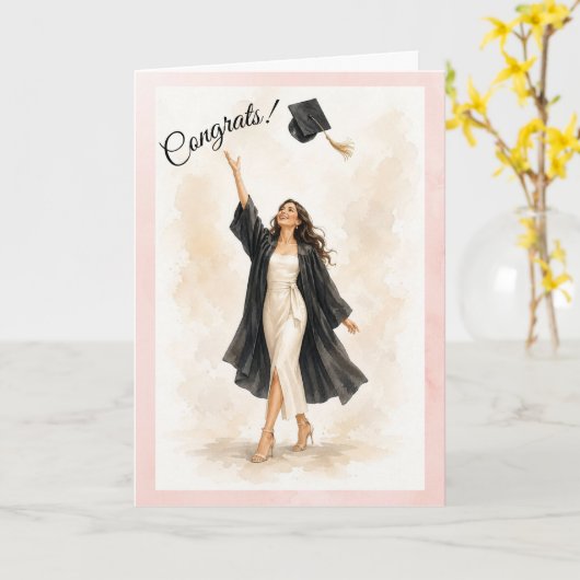 2026 Graduation Card for Her カード (黄色い花)