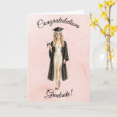 2026 Graduation Card Girl カード (黄色い花)