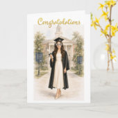 2026 Graduation Card Girl  カード (黄色い花)