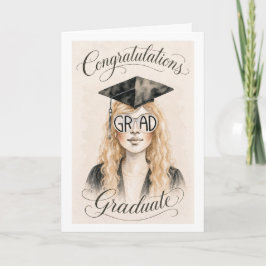 2026 Graduation Card Girl  カード