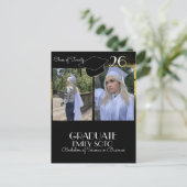 2026 Graduation Collage Script Gold Black ポストカード (スタンド正面)