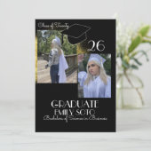 2026 Graduation Collage Script Gold Black 招待状 (スタンド正面)