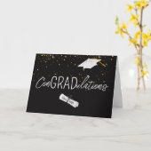 2026 Graduation Gold Confetti and Cap カード (黄色い花)