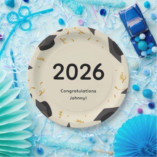 2026 Graduation Paper Plates ペーパープレート (パーティー)