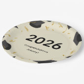 2026 Graduation Paper Plates ペーパープレート (アングル)