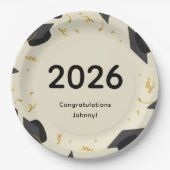 2026 Graduation Paper Plates ペーパープレート (正面)