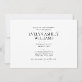 2026 Graduation Party Invitation Classic Photo 招待状 (裏面)