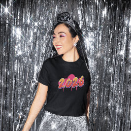 2026 Graffiti Style Color Splash New Year Tシャツ