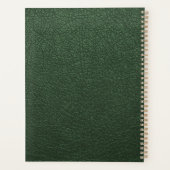 2026 Green gold monogrammed script name elegant プランナー手帳 (裏面)