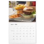 2026 Hamburger Wall Calendar Food カレンダー (3月 2026)