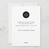 2026 Happy New Yearタイポグラフィ・ビジネス・ロゴ名 シーズンカード (裏面)