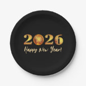 2026 Happy New Year ペーパープレート (正面)