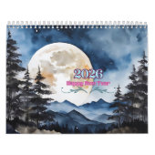 2026 Happy New Year Calendar 12フルカラーアートワーク カレンダー (カバー)