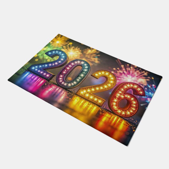2026, Happy New Year Celebration, ドアマット (アングル)