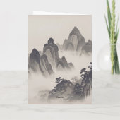 2026 Happy New Year Chinese Ink Mountain シーズンカード (裏面)