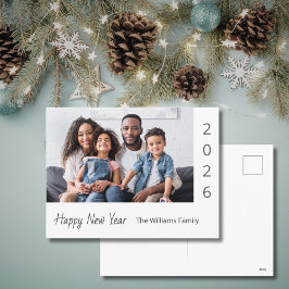 2026 Happy New Year Family Photo Modern シーズンポストカード