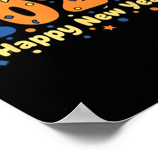 2026 Happy New Year Fireworks Celebration  ポスター (角)