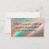 2026 happy new year, fun hat glitters modern ノートカード (裏面)