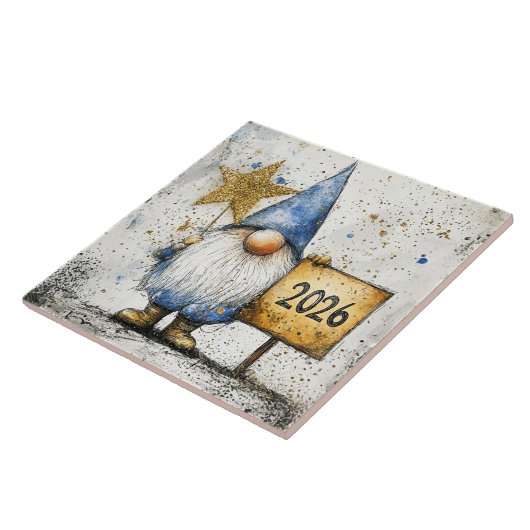 2026, Happy New Year, gnome, タイル (側面)