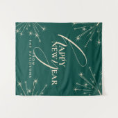 2026 Happy New Year Modern Festive Typography タペストリー (正面(横))