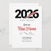 2026 Happy New Year New Home Announcement/ 招待状 (正面/裏面)